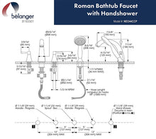 Belanger Roman Tub Faucet With Hand Shower