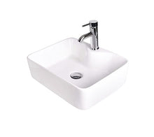 Ceramic Bathroom Vessel Sink Rectangle Porcelain