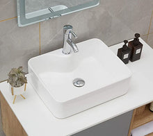 Ceramic Bathroom Vessel Sink Rectangle Porcelain