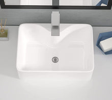 Ceramic Bathroom Vessel Sink Rectangle Porcelain