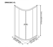 Elisse 36" Double Door Shower Enclosure + Base