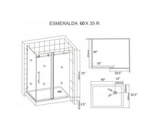 Esmeralda 60" Corner Shower Door