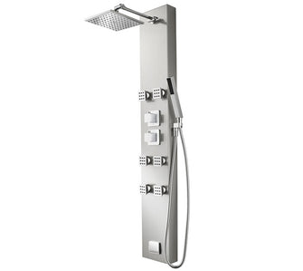 Pfister Stainless Steel 6-Spray Shower Panel System (Valve Included)