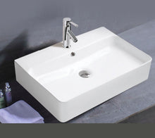 Thin Edge Rectangular One Hole Center Vessel Sink