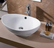 Vanity Fantasies Porcelain Oval Shaped Vessel Sink, White