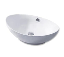 Vanity Fantasies Porcelain Oval Shaped Vessel Sink, White