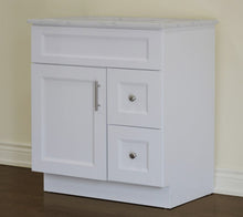 30″ Solid Wood Vanity in White Shaker