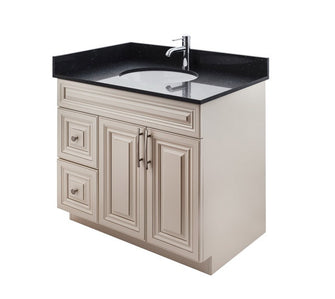 36″ Solid Wood Vanity in Ivory