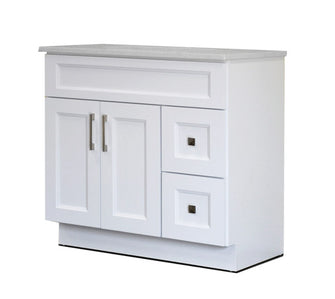 36″ Solid Wood Vanity in White Shaker