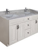60″ Solid Wood Vanity in Dove White