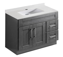 42" Solid Wood Vanity in Dark Grey Shaker