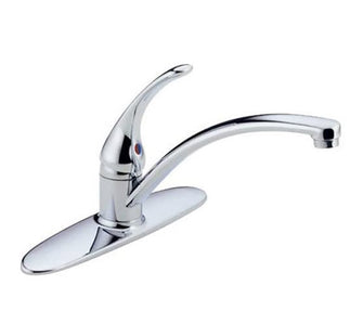 Delta Foundations Single-Handle Standard Kitchen Faucet in Chrome