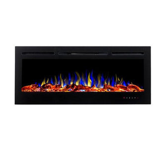Flamehaus® Electric LED Fireplace Insert – 50″- Black