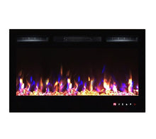 Flamehaus® Electric LED Fireplace Insert - 36"- Black