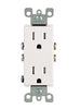 RECEPTACLE TR DUP DECORA 15A WHITE